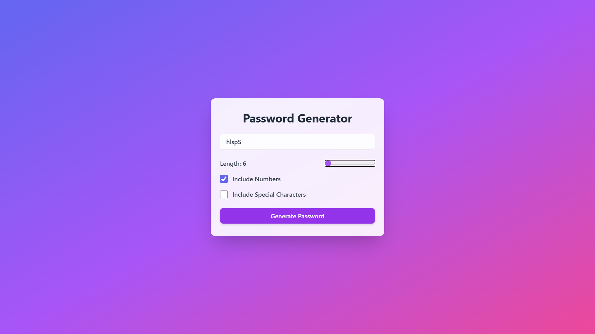 Password Generator